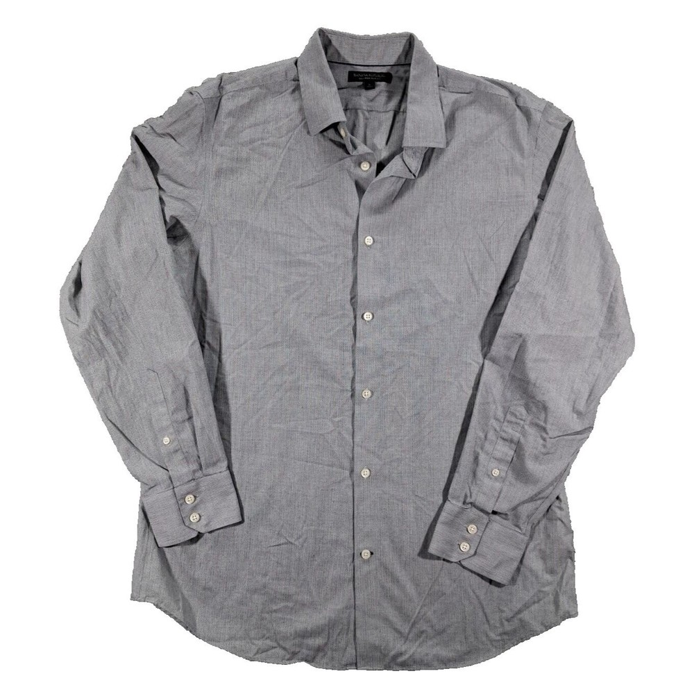 Banana Republic Shirt Mens Sz Large Dress Button Up Down Long Sleeve Casual Slim